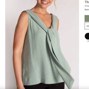 Camilyn Beth Sage Green Cowl Neck Summer Top